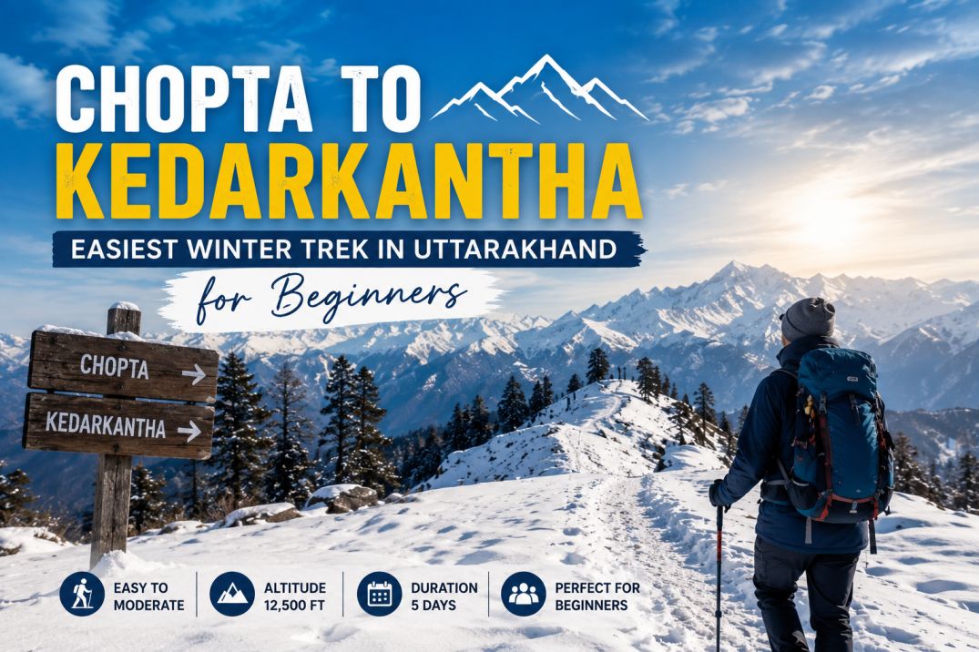 You are currently viewing Chopta to Kedarkantha: Easiest Winter Trek in Uttarakhand for Beginners