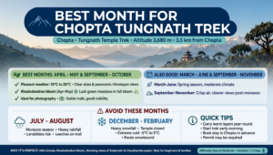 Read more about the article Best Month for Chopta Tungnath Trek: Complete Seasonal Guide